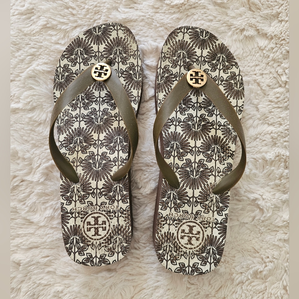 Tory Burch Wedge Flip Flops / Sandals
